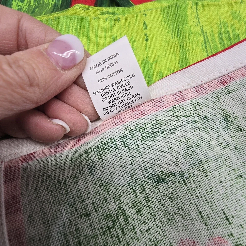 Department‎ 56 Holiday 7 Napkins & 2 Runners Cotton Kitchen Linens Christmas